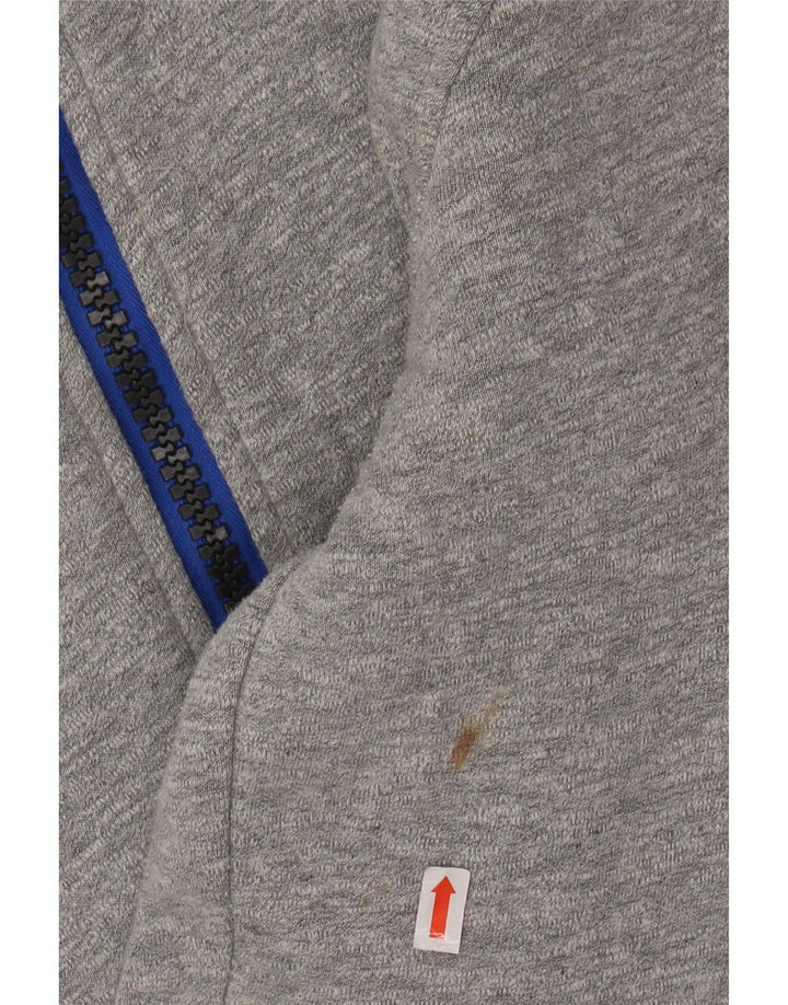 SUPERDRY Pulover cu capota cu fermoar pentru femei UK 10 Poliester gri mic