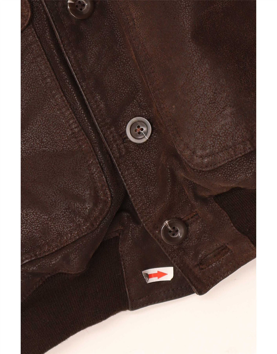 Jachetă Bomber din piele vintage pentru bărbați IT 48 Maro Mediu