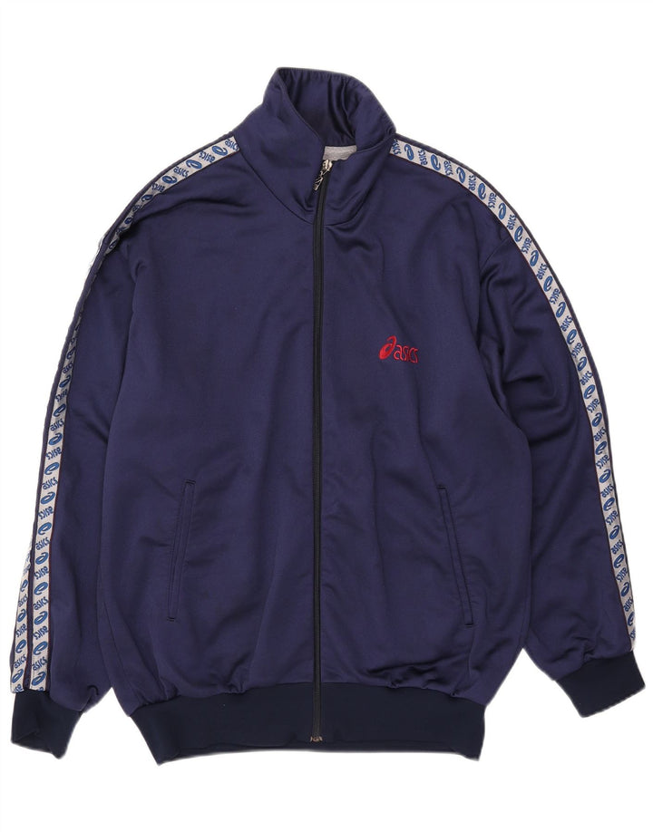 Jachetă de top pentru trening grafic Asics pentru bărbați XL, bleumarin, color block