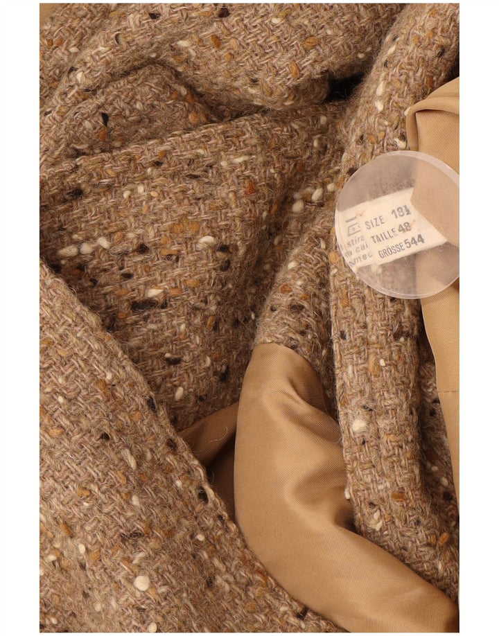 Palton de damă vintage cu piept dublu UK 18 XL bej pete