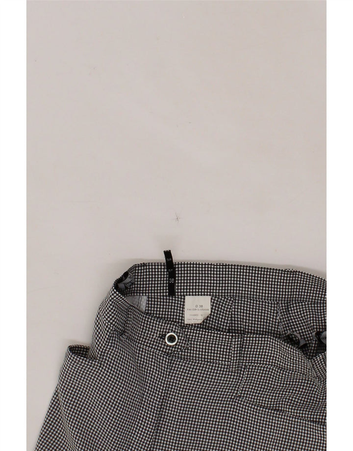 VINTAGE Womens Casual Shorts EU 38 Medium W30 Black Check Polyester Vintage Vintage and Second-Hand Vintage from Messina Hembry 