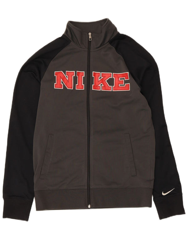 Jachetă de top pentru trening grafic Nike pentru bărbați, gri mic, poliester color bloc