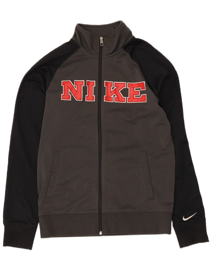Jachetă de top pentru trening grafic Nike pentru bărbați, gri mic, poliester color bloc