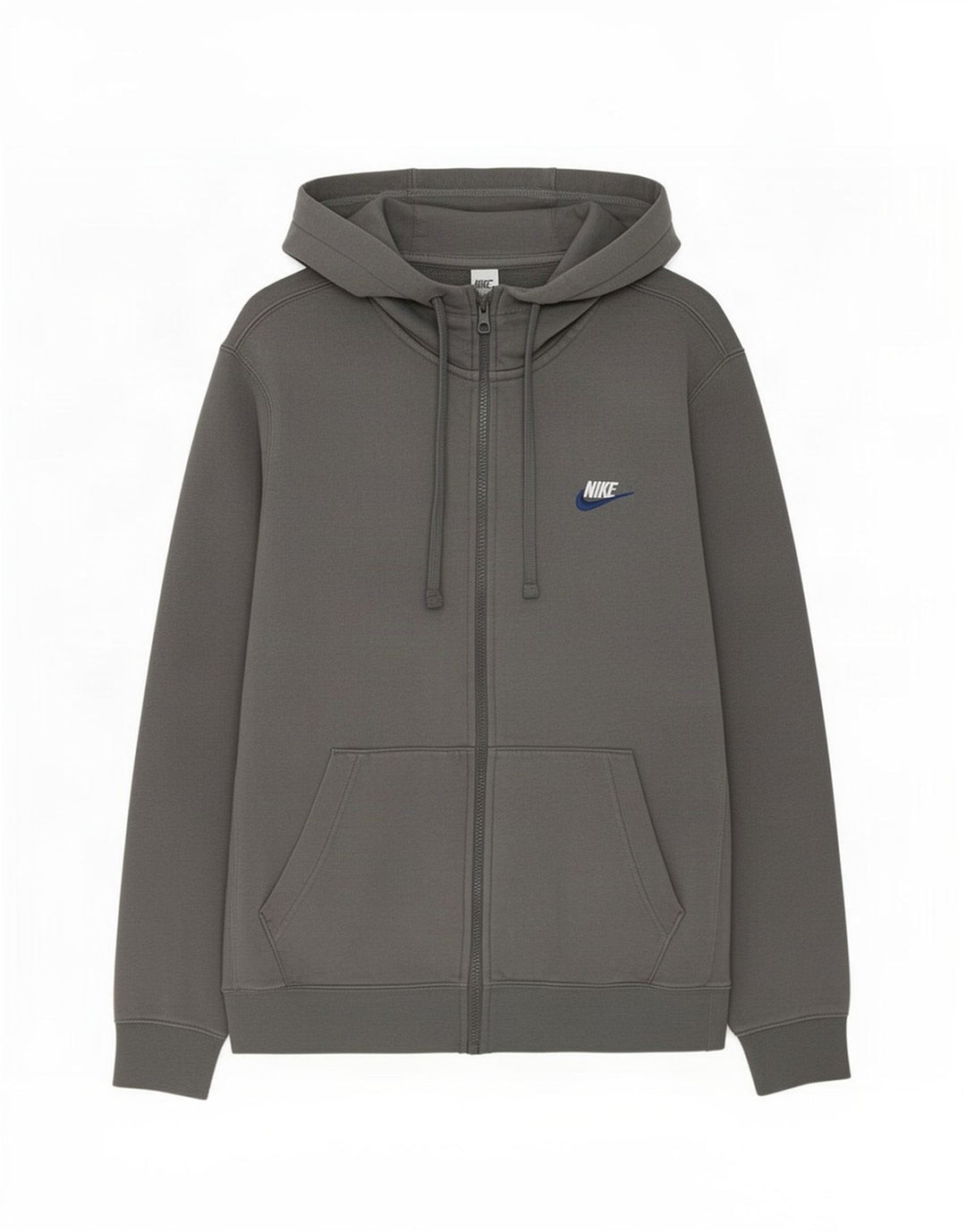 Pulover Nike pentru bărbați, cu fermoar, bumbac, gri mic