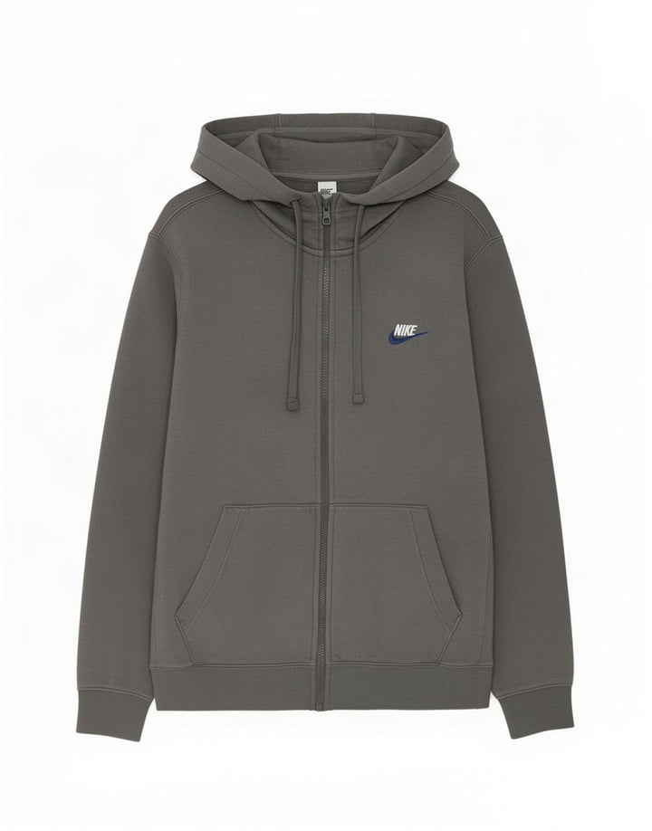 Pulover Nike pentru bărbați, cu fermoar, bumbac, gri mic