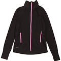 Jachetă de top pentru trening Nike Dri Fit pentru femei UK 12 Poliester mediu negru