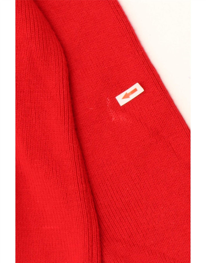 Pulover cardigan supradimensionat pentru femei Marks & Spencer UK 16 mare roșu acrilic