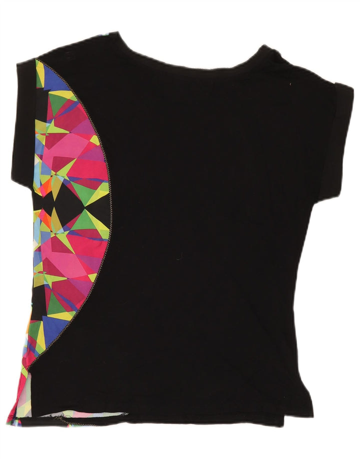 Tricou pentru femei Desigual Top UK 12 Medium Black Geometric