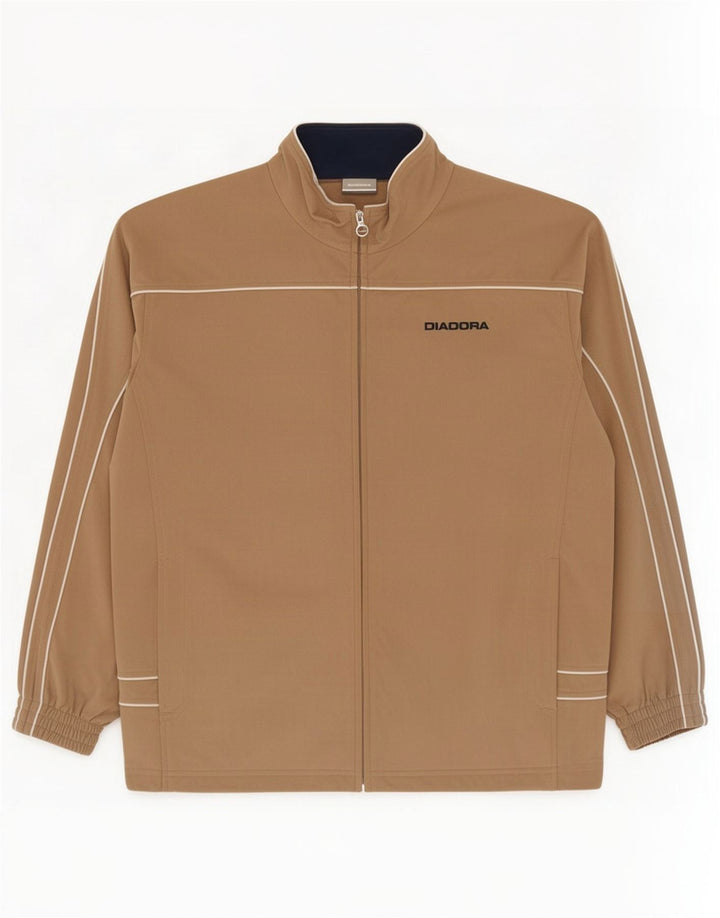 Jachetă de trening Diadora pentru bărbați din velur IT 56 2XL Bej Poliester