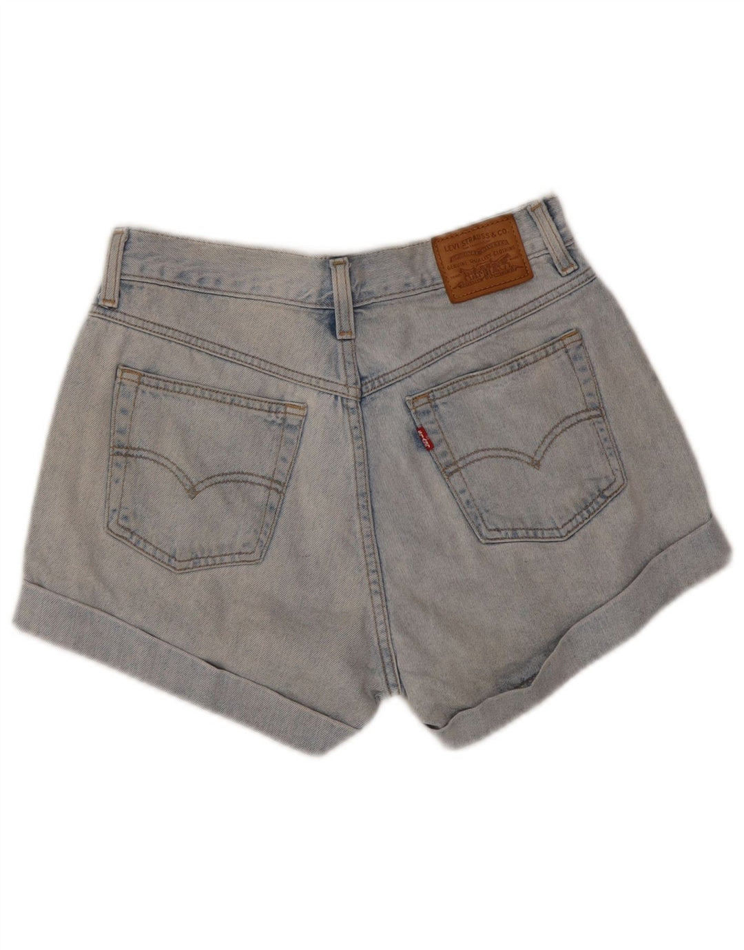 Pantaloni scurți din blugi Levi's W27 Small Blue Bumbac