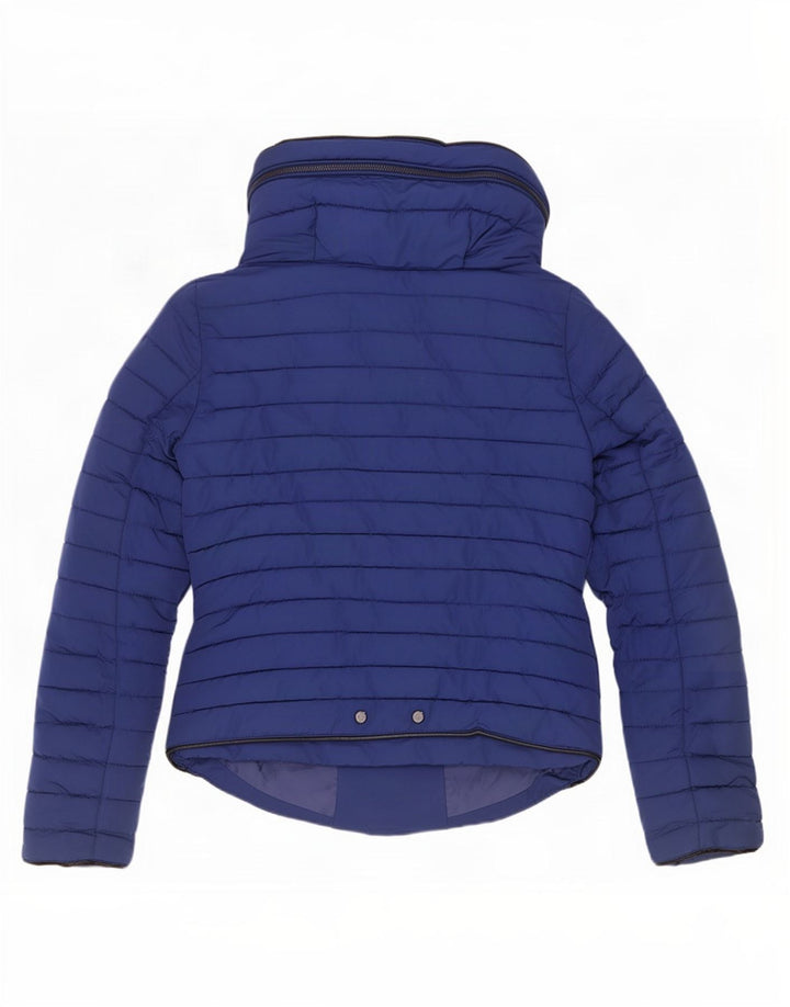 Jachetă căptușită cu glugă pentru femei Zara UK 10 Small Blue