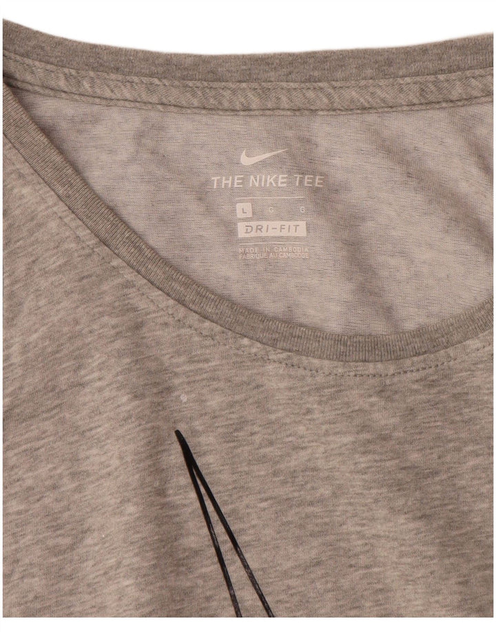 Top cu vestă grafică Nike Dri Fit pentru bărbați, mare, gri, bumbac