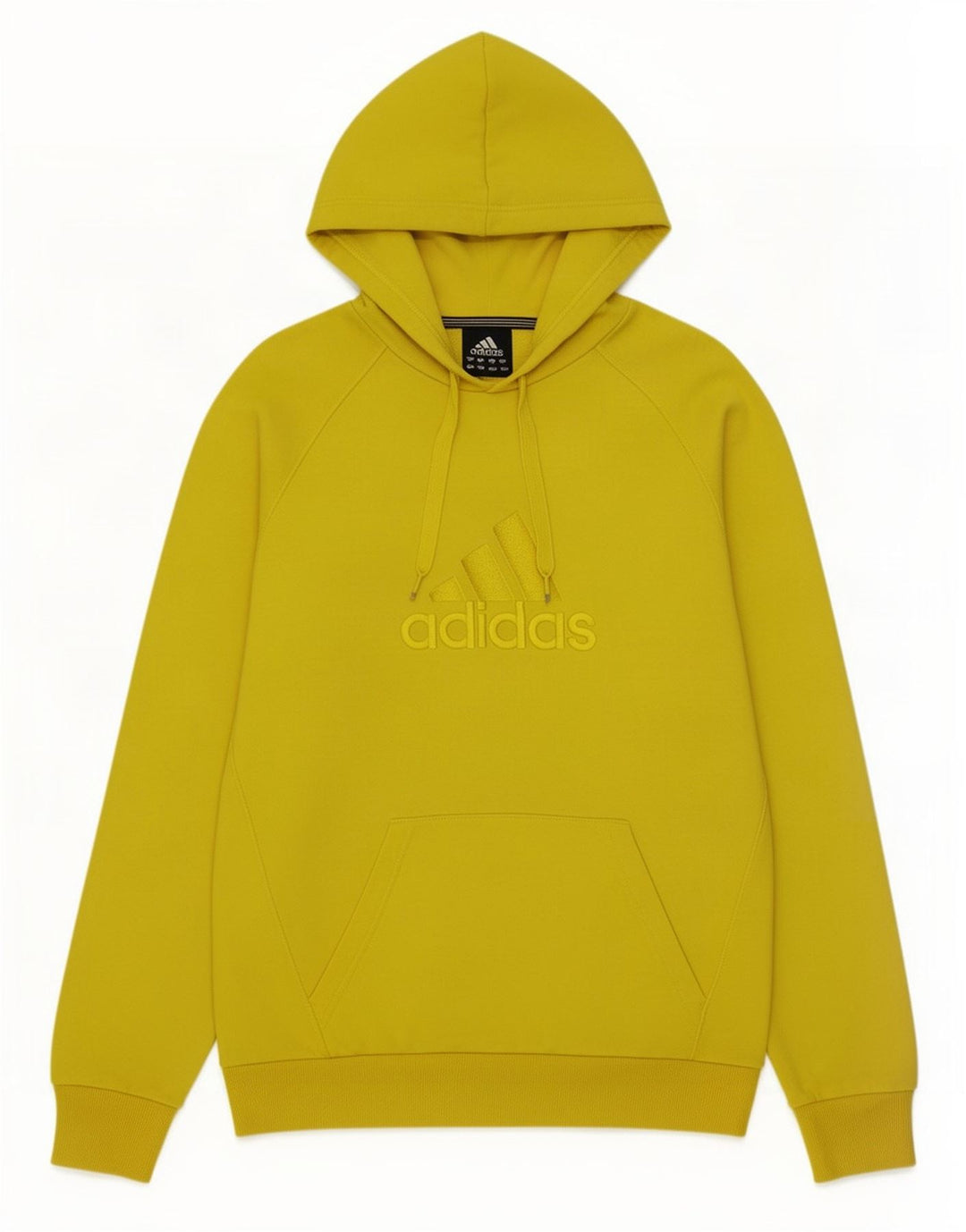Pulover pentru bărbați Adidas Graphic Hoodie, poliester galben mediu