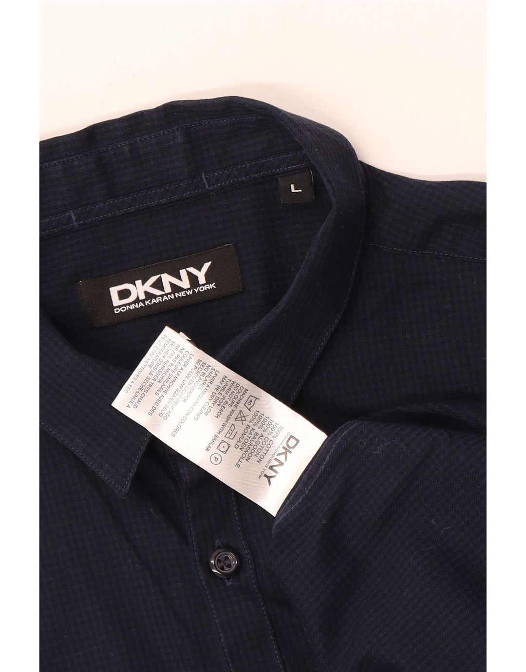 Cămașă pentru bărbați Dkny, mare, bleumarin, din bumbac