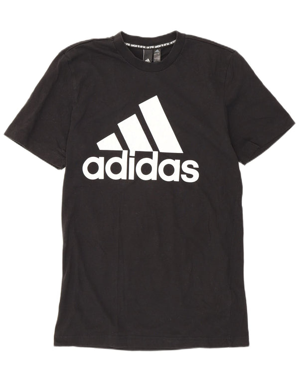 Tricou grafic pentru bărbați Adidas Top mic, negru, sport din bumbac