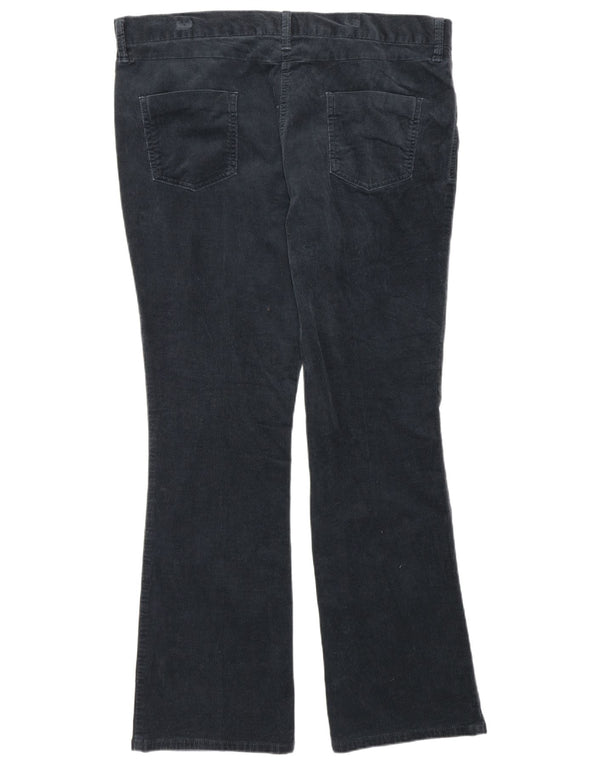 Marks & Spencer Pantaloni din velur cu talie înaltă pentru femei UK 16 Large W36 L31 Nav
