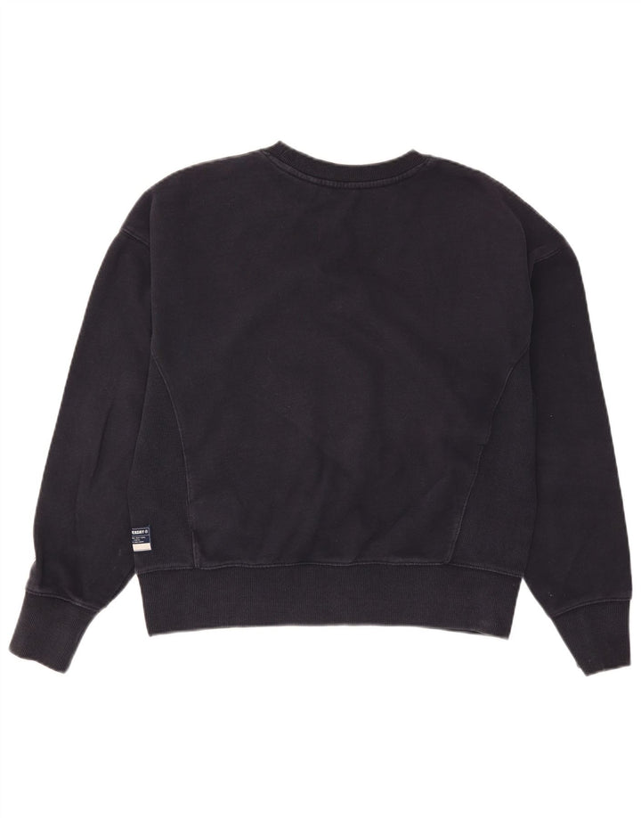 Pulover Superdry pentru damă UK 14 mare, albastru bleumarin, bumbac