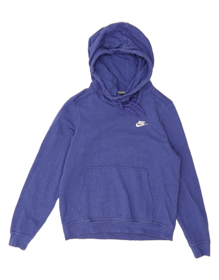 NIKE Womens Hoodie Jumper UK 14 Medium Blue Cotton Vintage Nike and Second-Hand Nike from Messina Hembry 