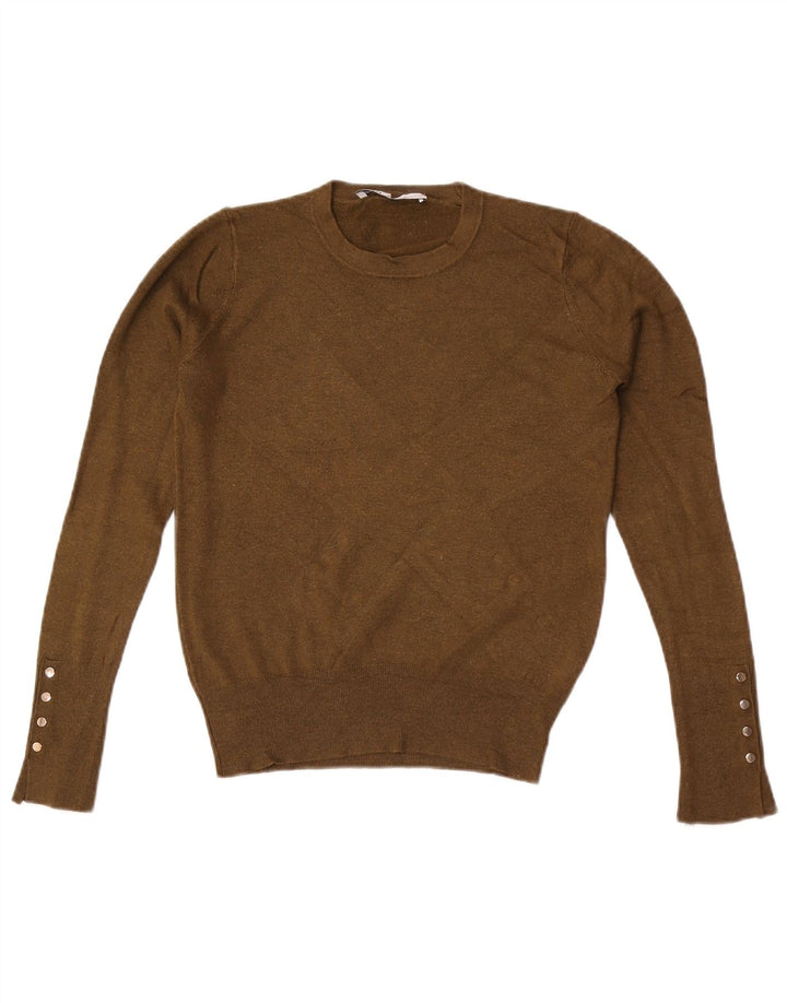 Pulover pentru femei Zara, cu gâtul turnat, UK 12 Medium Khaki
