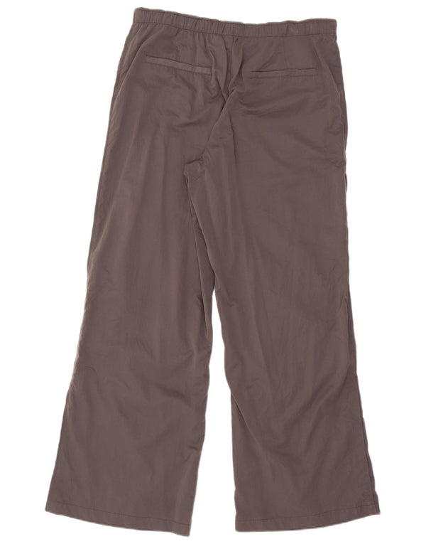 Pantaloni largi pentru femei Zara cu talie înaltă L30 L30 Poliester gri