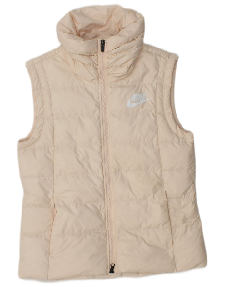 Gilet căptușit pentru femei NIKE UK 14 Medium Beige Poliester