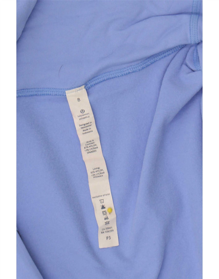 Lululemon Pulover cu glugă cu fermoar grafic pentru femei US 8 Medium Blue Nylon