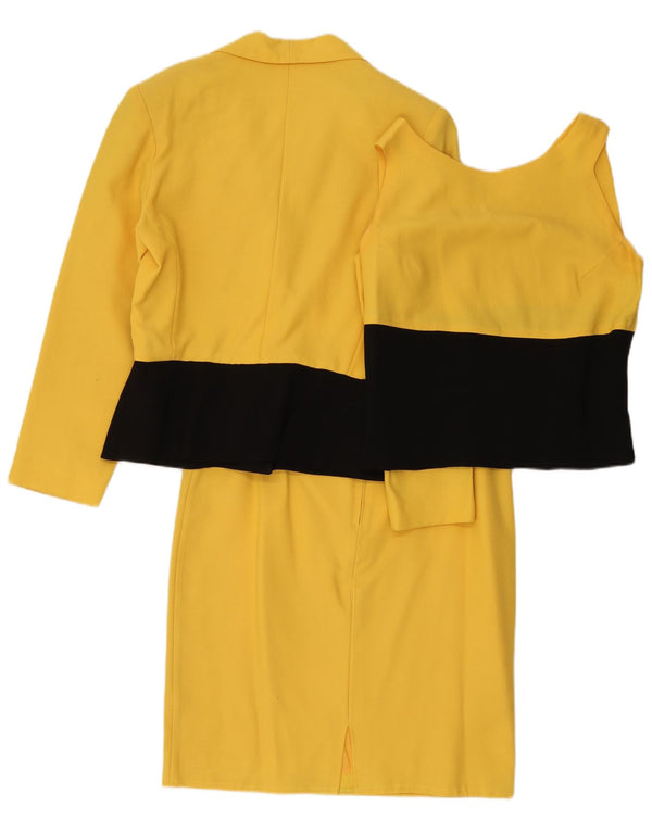 Set fuste vintage pentru femei 3 piese UK 12 Medium W30 Yellow Colorblock
