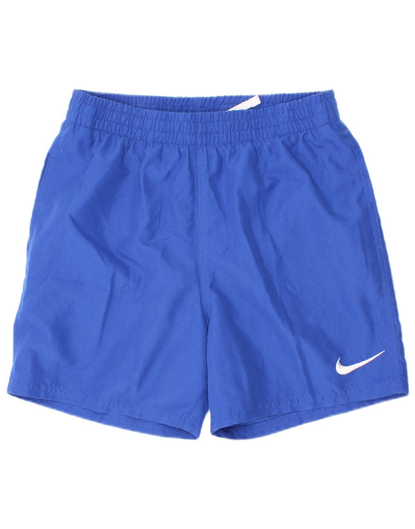 Pantaloni scurți sport Nike pentru băieți 12-13 ani, mari, albastru, poliester