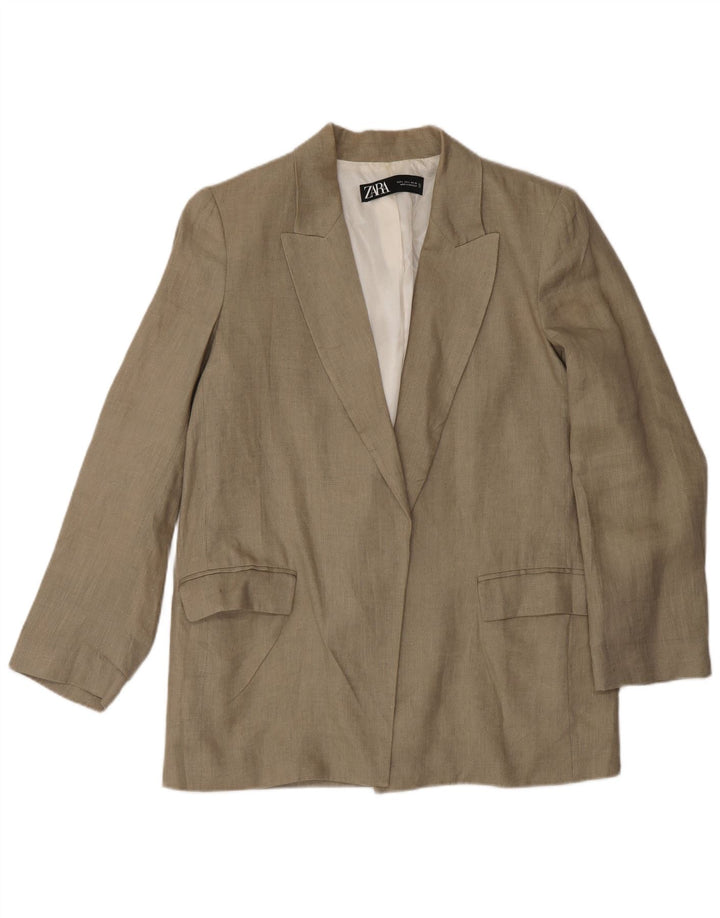 Blazer deschis pentru femei Zara UK 16, mare, bej, in