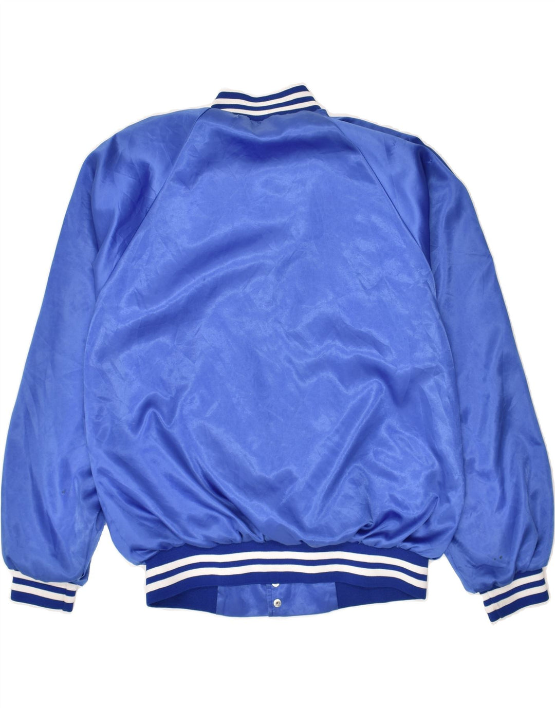 VINTAGE Mens Bomber Jacket UK 40 Large Blue Nylon Vintage Vintage and Second-Hand Vintage from Messina Hembry 