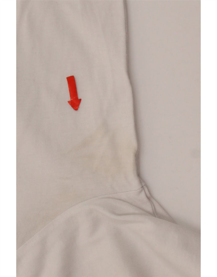 Top grafic Converse pentru bărbați cu mânecă lungă din bumbac alb mediu