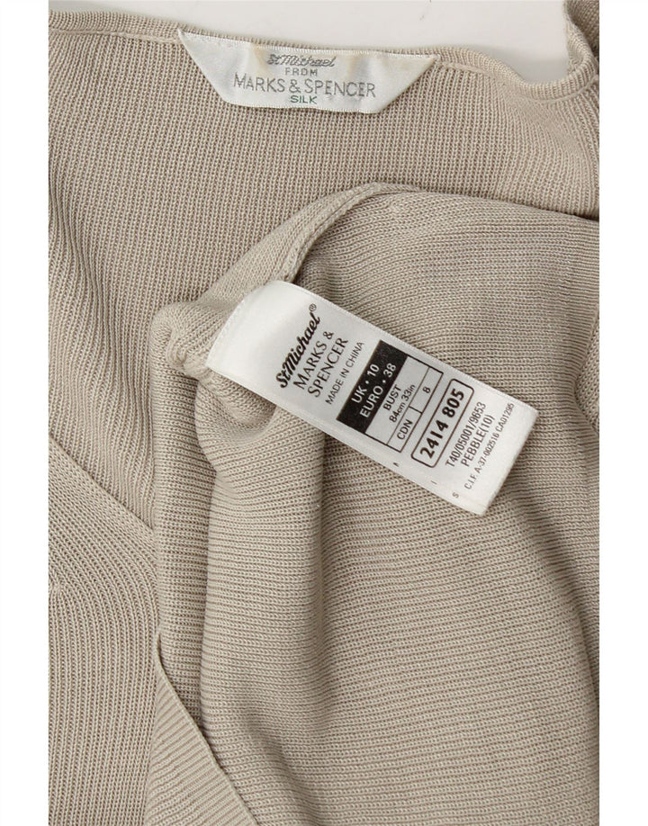 Tricou supradimensionat pentru femei Marks & Spencer Top UK 10 Small Gri Silk
