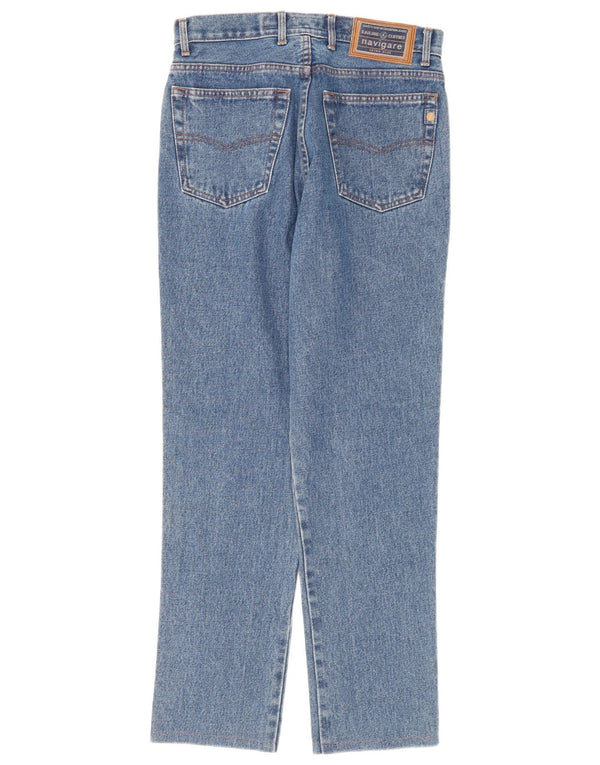 Navigare Mens Straight Jeans IT 46 Small W30 L30 Blue Cotton
