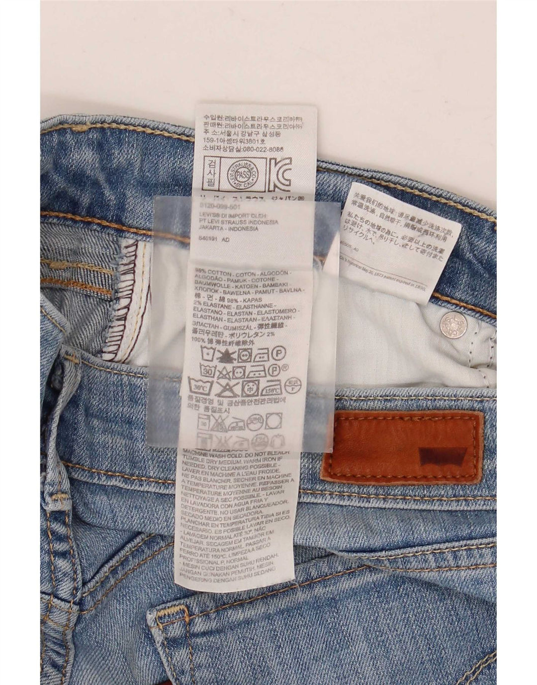 Blugi drepti pentru femei Levi's W28 L28 Bumbac albastru