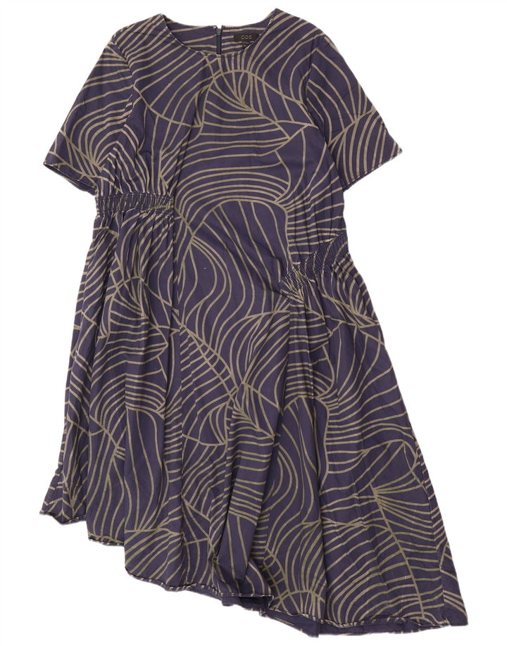 Rochie asimetrică pentru femei COS EU 42 Bumbac geometric mare albastru bleumarin