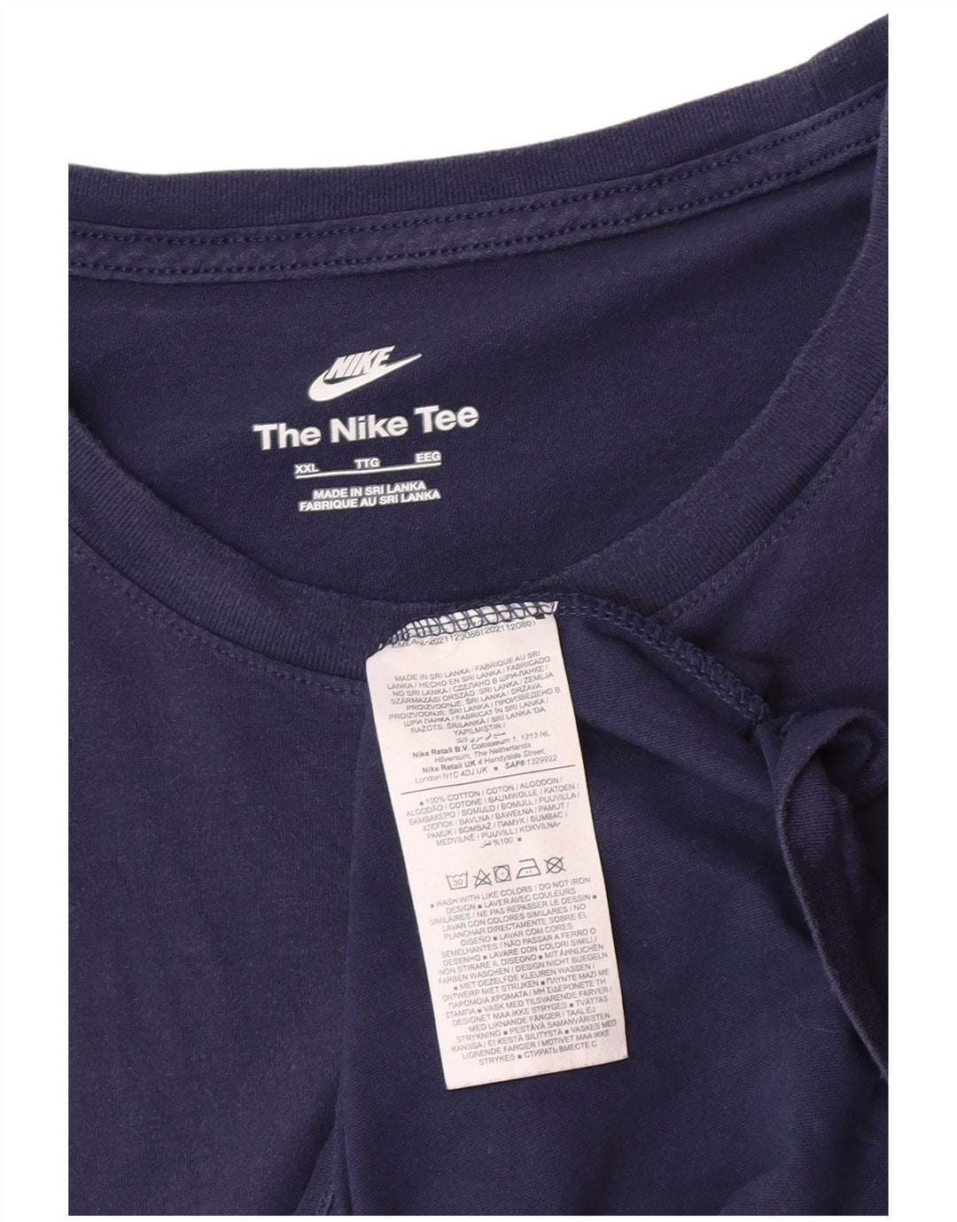 Tricou pentru bărbați Nike Top 2XL Bumbac bleumarin