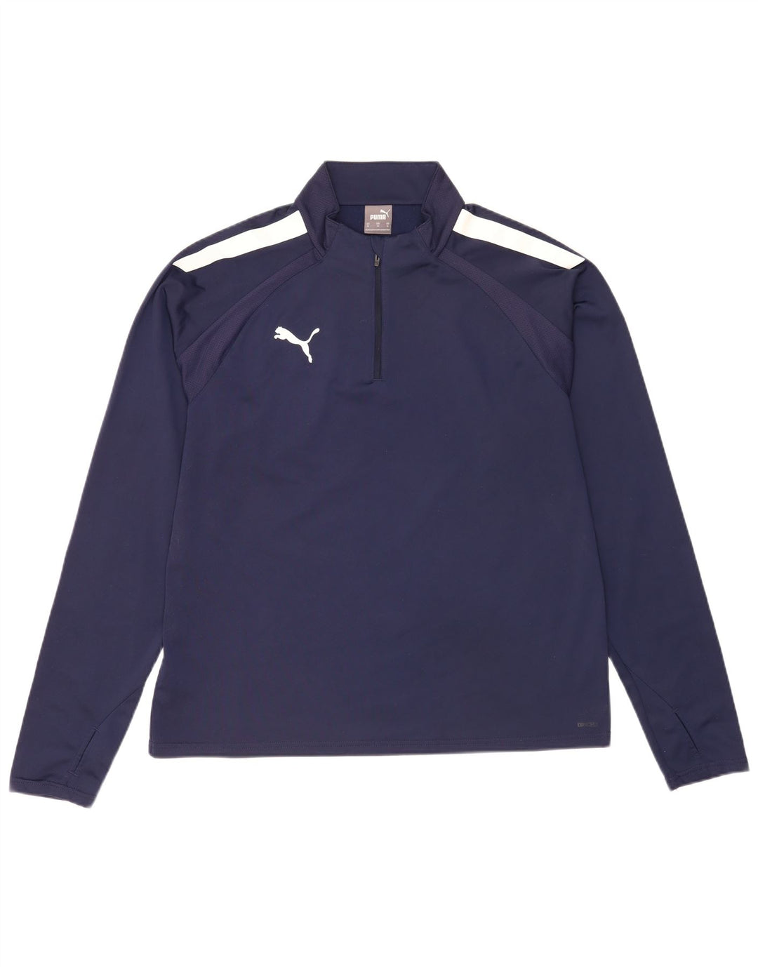 Top de trening Puma pentru bărbați, cu fermoar și gât, XL bleumarin, color block