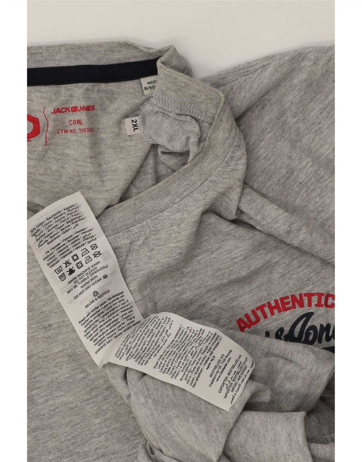Tricou Jack & Jones pentru bărbați Top 2XL bumbac gri