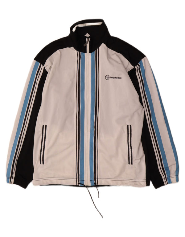 Jachetă de trening pentru bărbați Sergio Tacchini, alb mediu, bloc de culoare