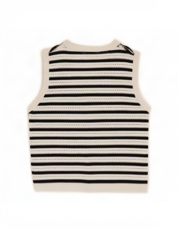 French Connection Womens Cardigan Sweater UK 14 Large White Striped