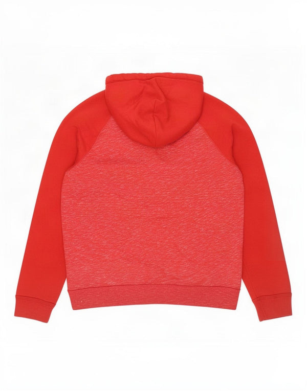 Pulover Hollister pentru bărbați cu glugă grafică, bumbac roșu mijlociu