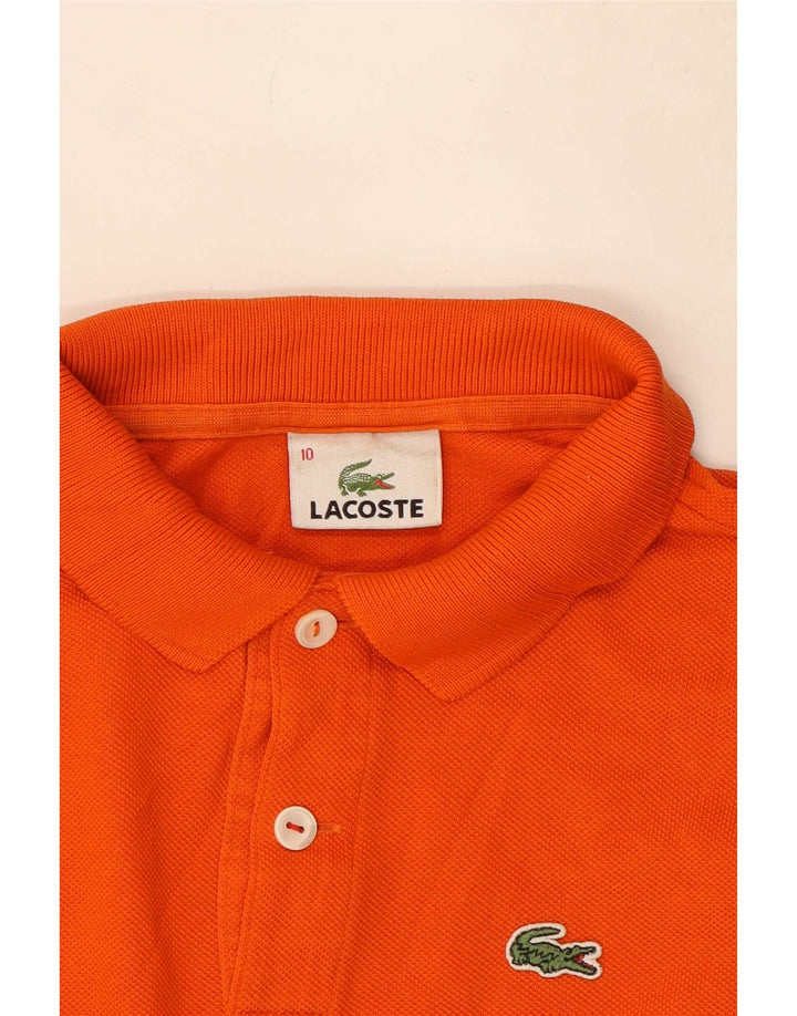 Tricou polo Lacoste pentru baieti 9-10 ani portocaliu