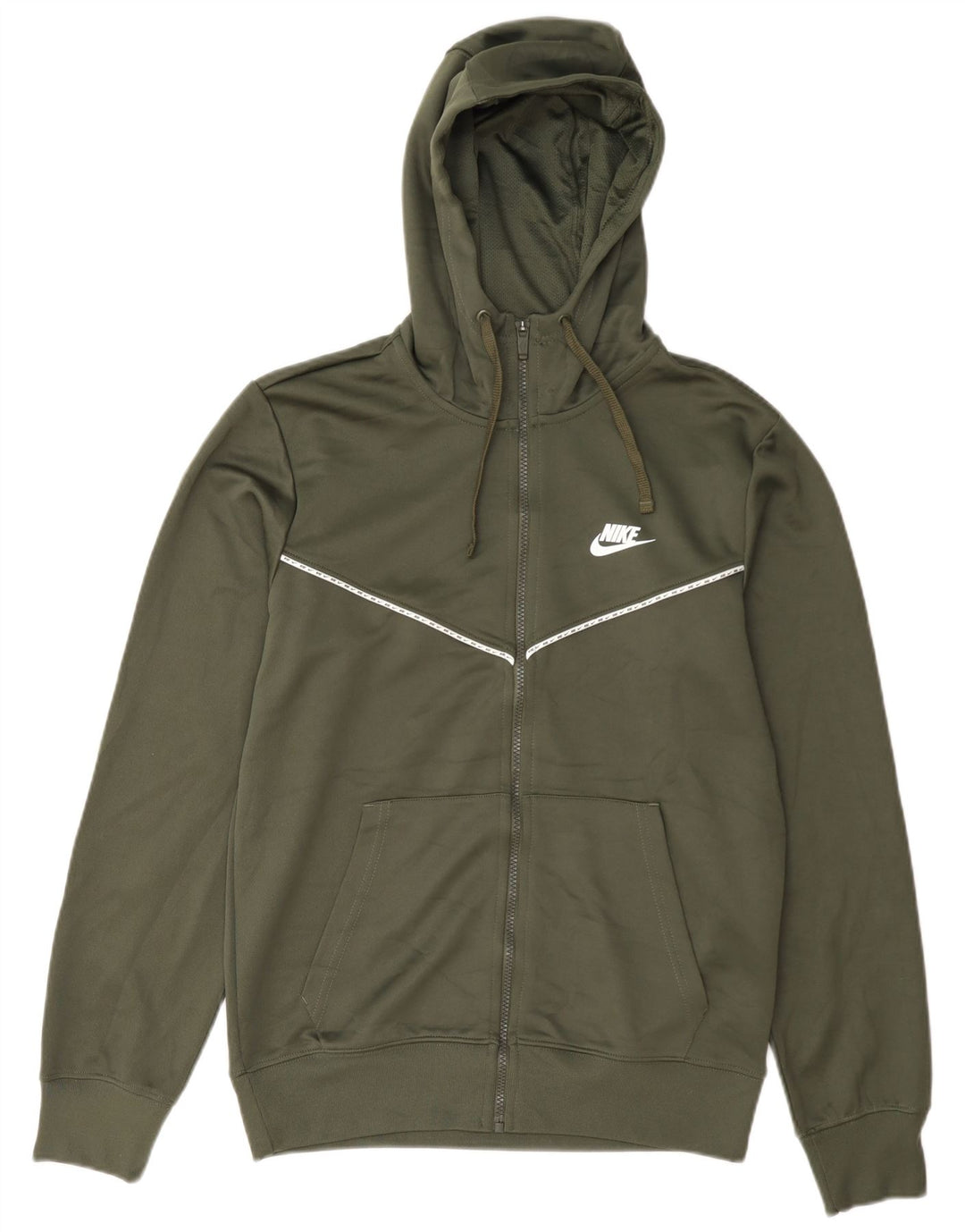 Pulover Nike pentru bărbați, cu fermoar, poliester verde mic