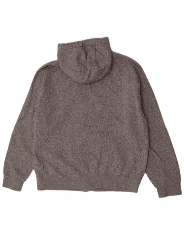 Pulover Nike pentru bărbați, cu glugă, cu fermoar, bumbac, sport, gri mediu