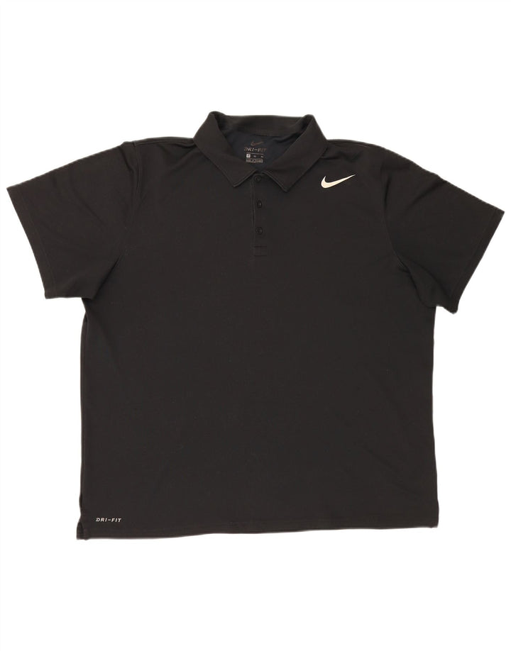 Tricou polo Nike Dri Fit pentru bărbați XL, poliester negru