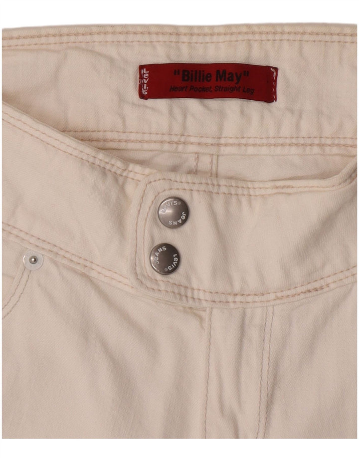 Blugi drepti pentru femei Billie May Levi's W28 L33 alb