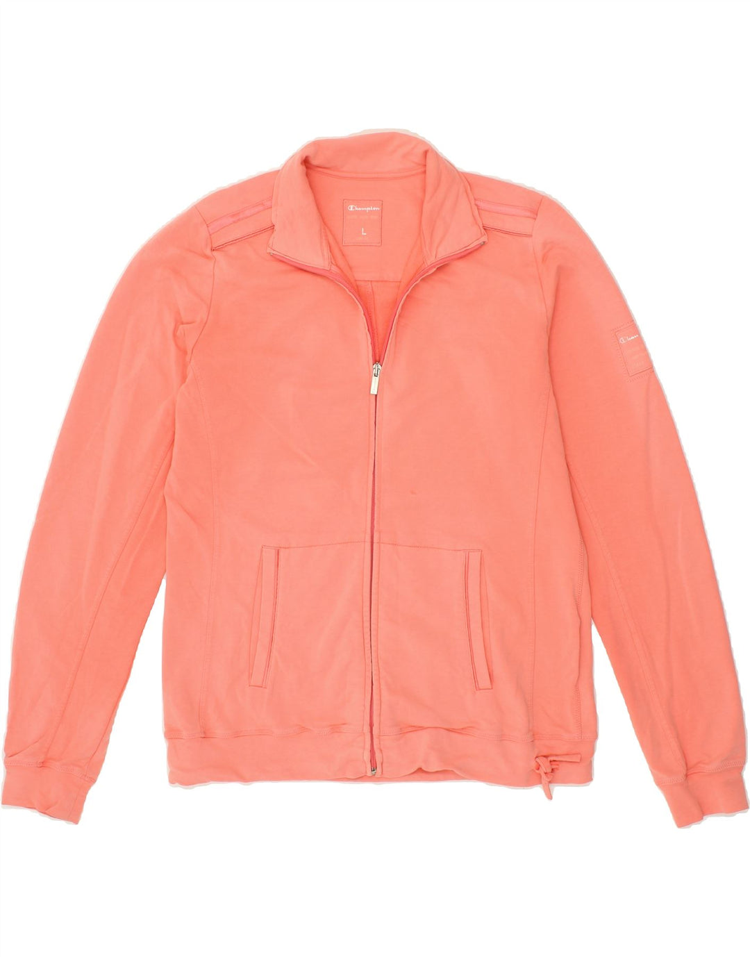 CHAMPION Womens Tracksuit Top Jacket UK 16 Large Orange Cotton Vintage Champion and Second-Hand Champion from Messina Hembry 