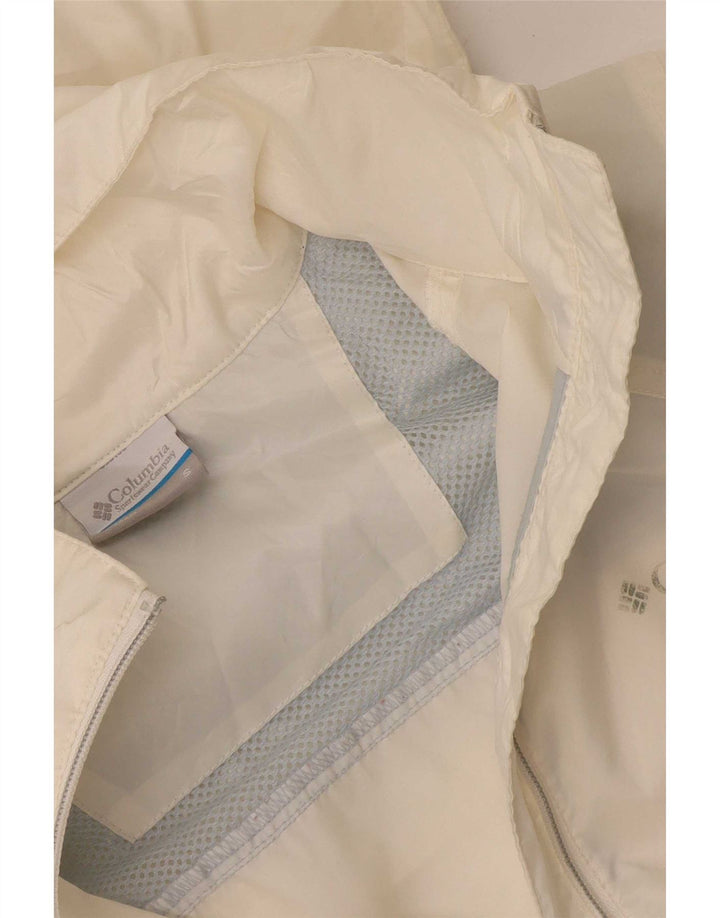 Jachetă de ploaie supradimensionată cu glugă Columbia UK 10 Small White