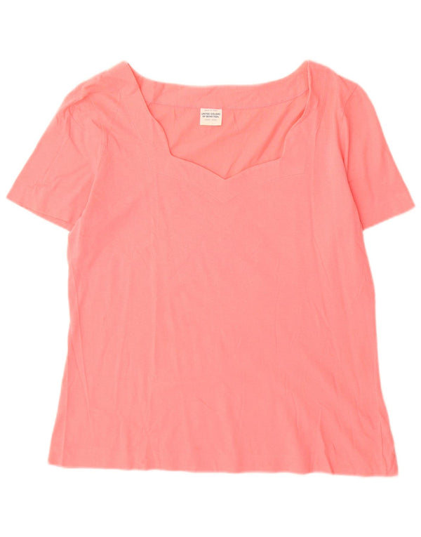 Tricou pentru femei Benetton Top UK 14 Medium Pink Bumbac