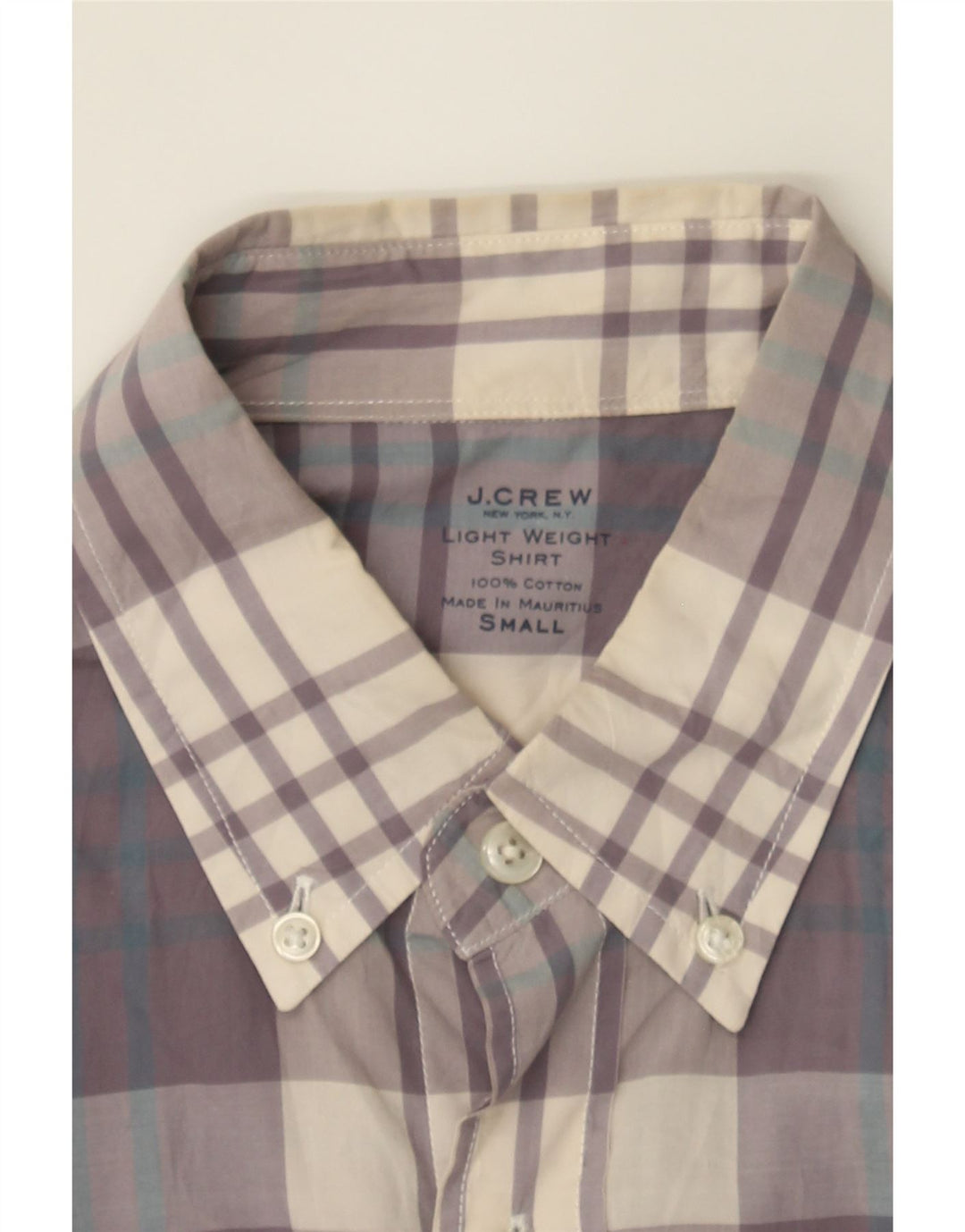 J. CREW Mens Shirt Small Beige Check Cotton Vintage J. Crew and Second-Hand J. Crew from Messina Hembry 